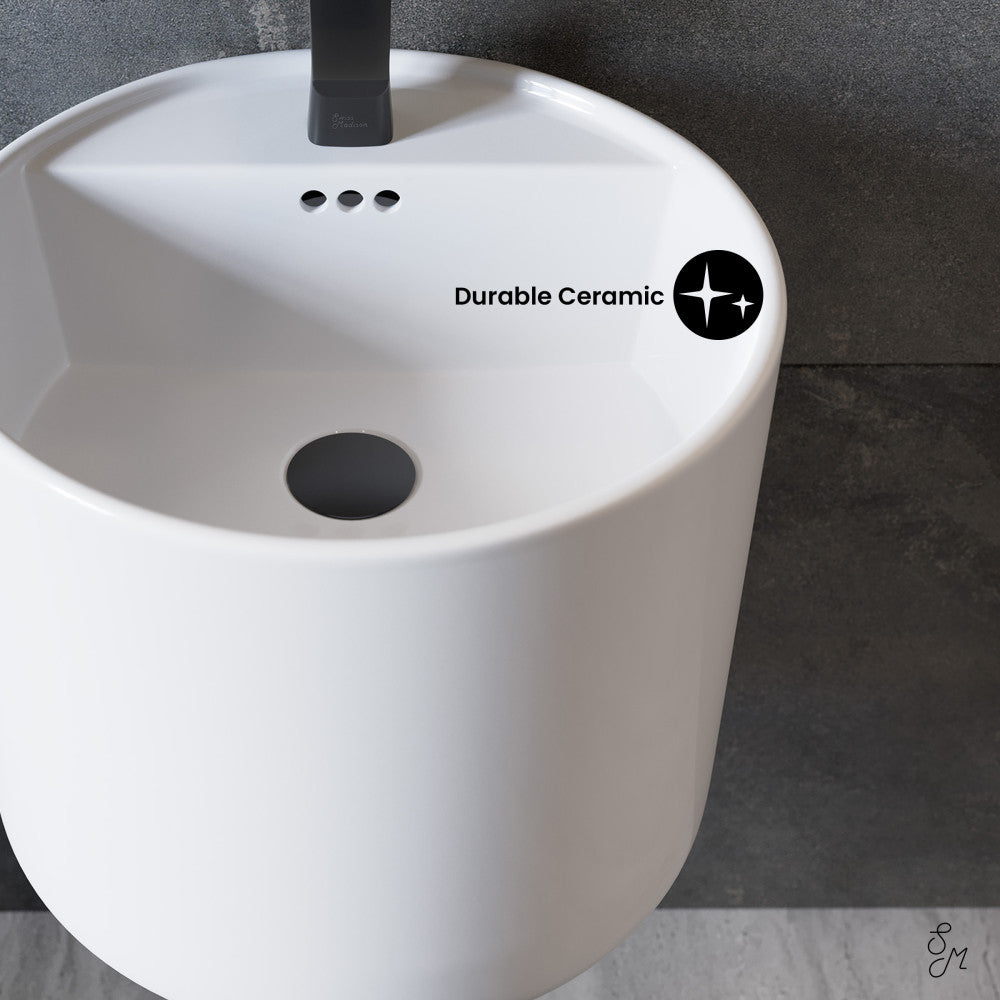 Swiss Madison Monaco 18" Round Wall-Mount Bathroom Sink