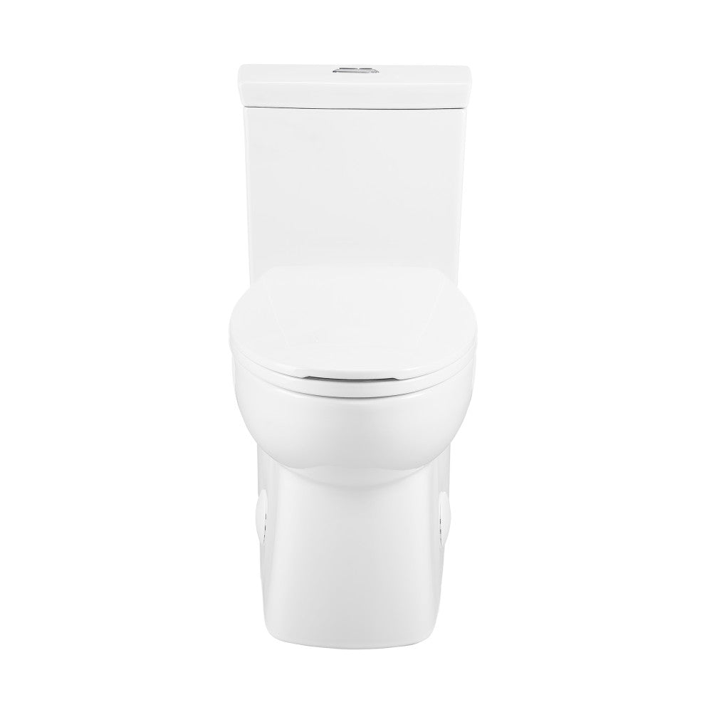 Swiss Madison Classe One-Piece 12" Rough-in 1.1/1.6 GPF Dual Top Flush Elongated Toilet in Glossy White