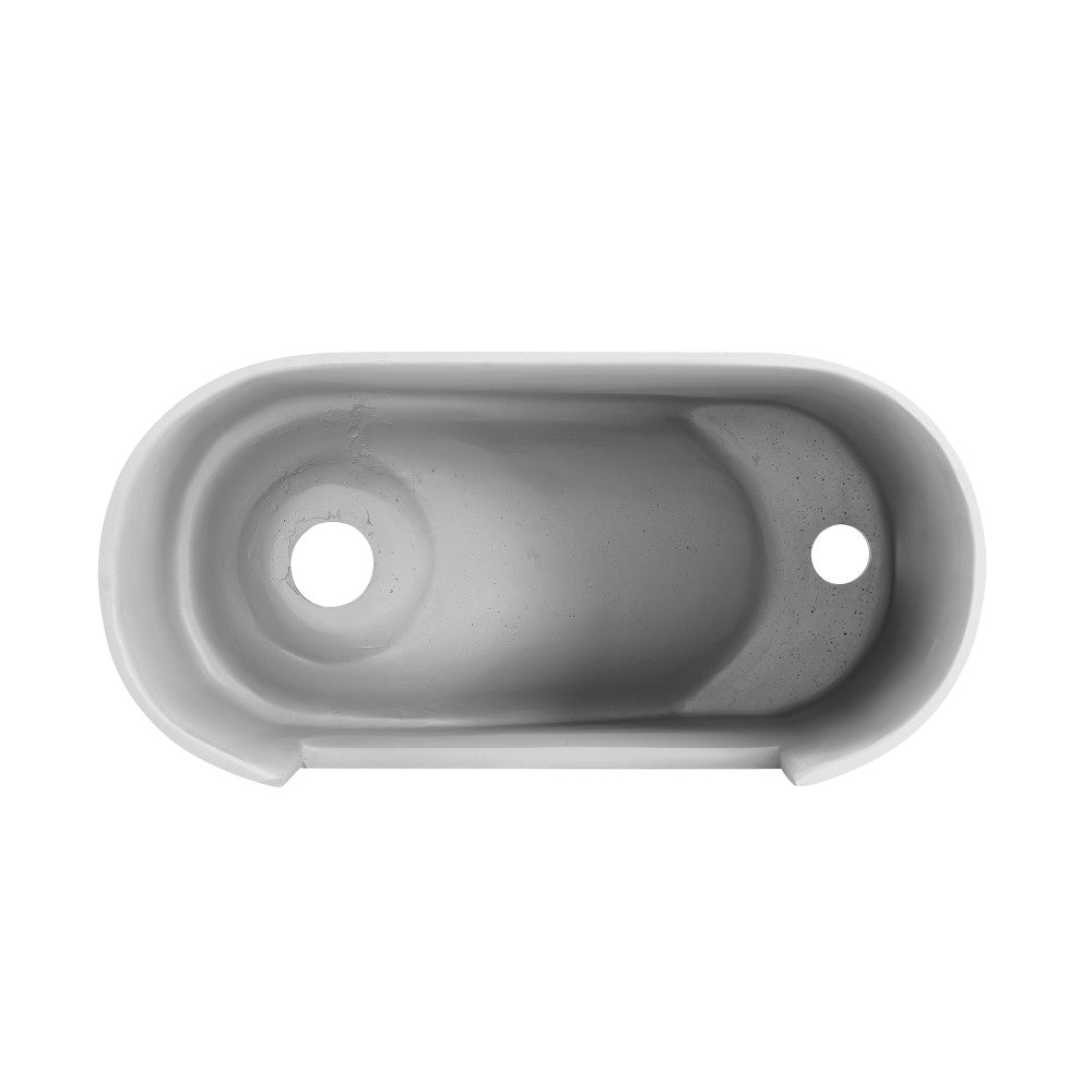 Swiss Madison Terre 17.5" Right Side Faucet Wall-Mount Bathroom Sink in Pashmina Grey