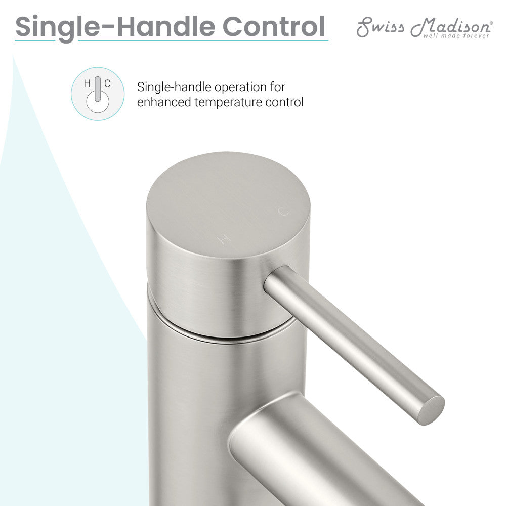 Swiss Madison Ivy Single Hole, Single-Handle, Bathroom Faucet in Brushed Nickel