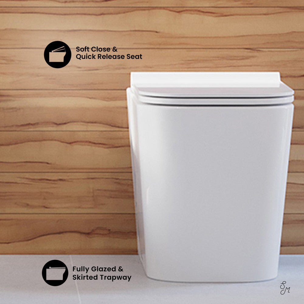 Swiss Madison Concorde Back-to-Wall Square Toilet Bowl