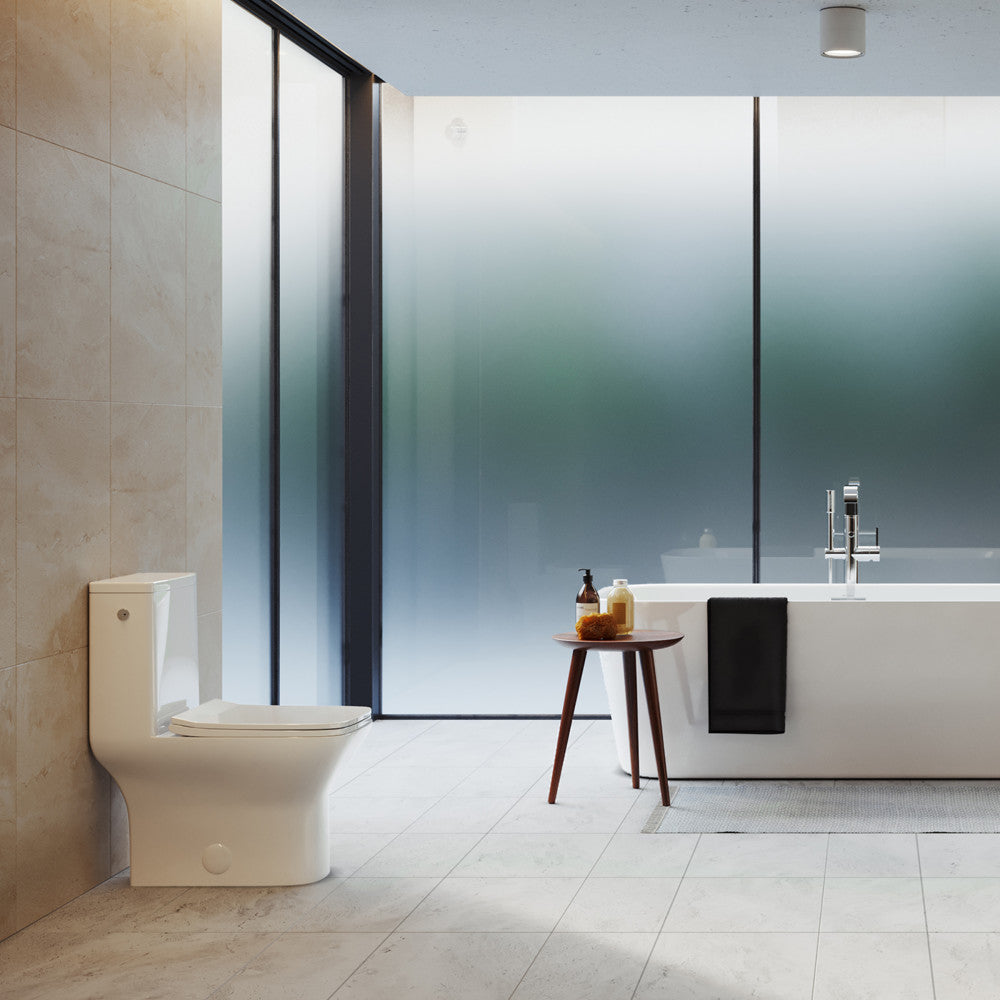 Swiss Madison Carre One-Piece Square Toilet Dual-Flush 1.1/1.6 gpf, Touchless