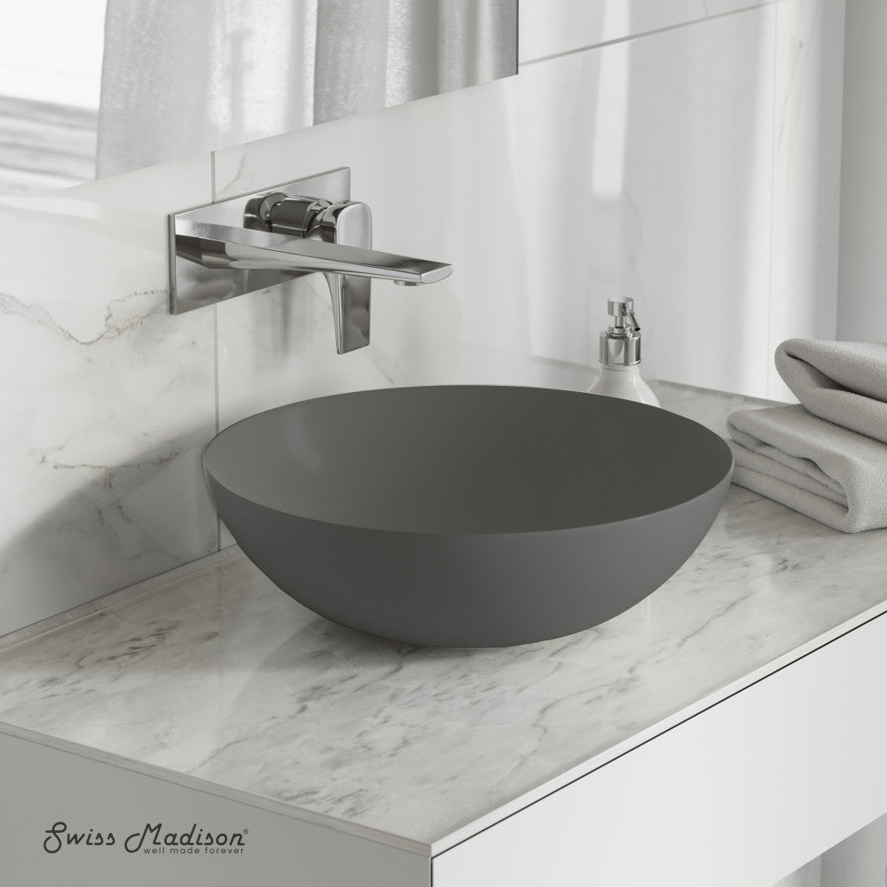 Swiss Madison Classe 16 Color Ceramic Sink in Matte Grey