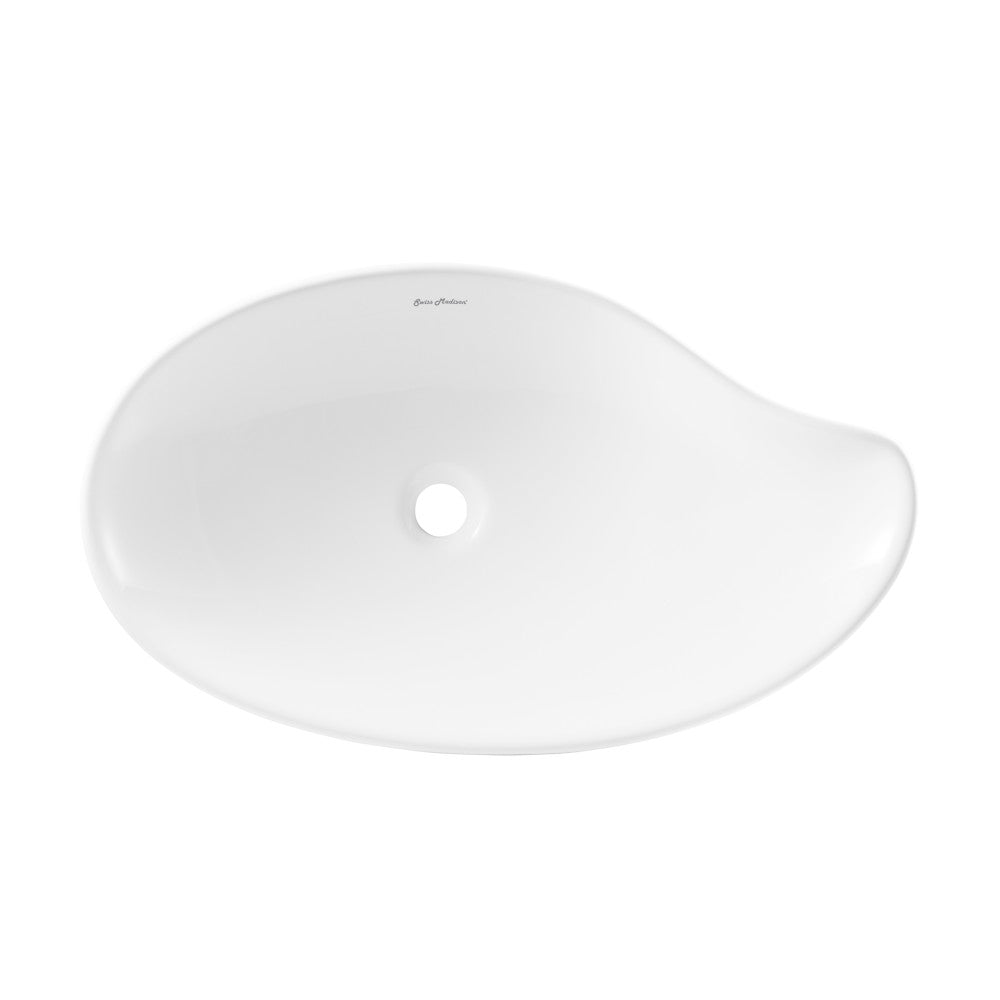 Swiss Madison Daxton Glossy White Ceramic Specialty Vessel Sink 25.5 in