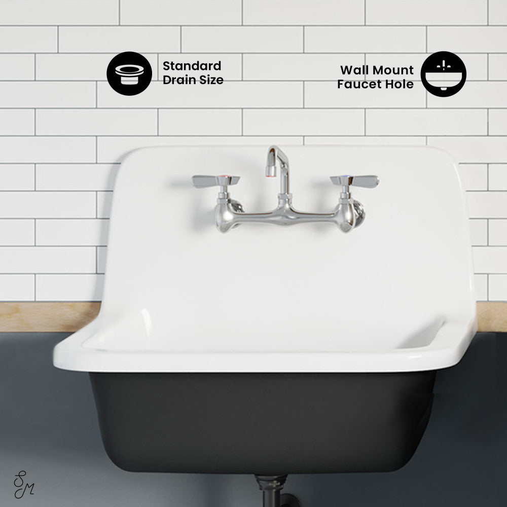 Swiss Madison Loire 22" Wall Hung Cast Iron Bathroom Sink