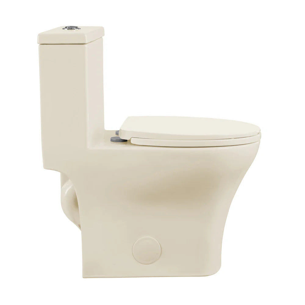 Swiss Madison Sublime III One-Piece Round Toilet Vortex™ Dual-Flush 0.95/1.26 gpf in Bisque