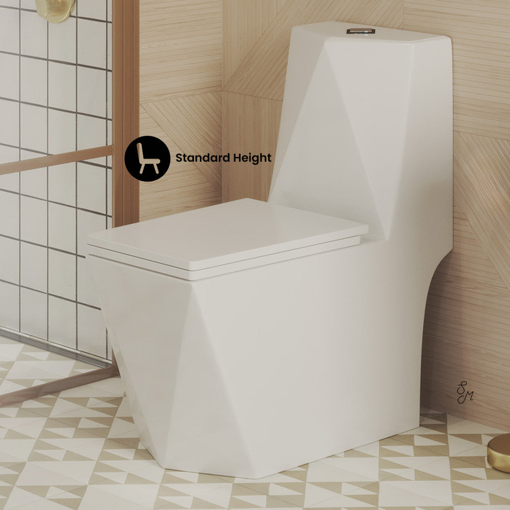 Swiss Madison Brusque One-Piece Square Toilet Dual-Flush 1.1/1.6 gpf