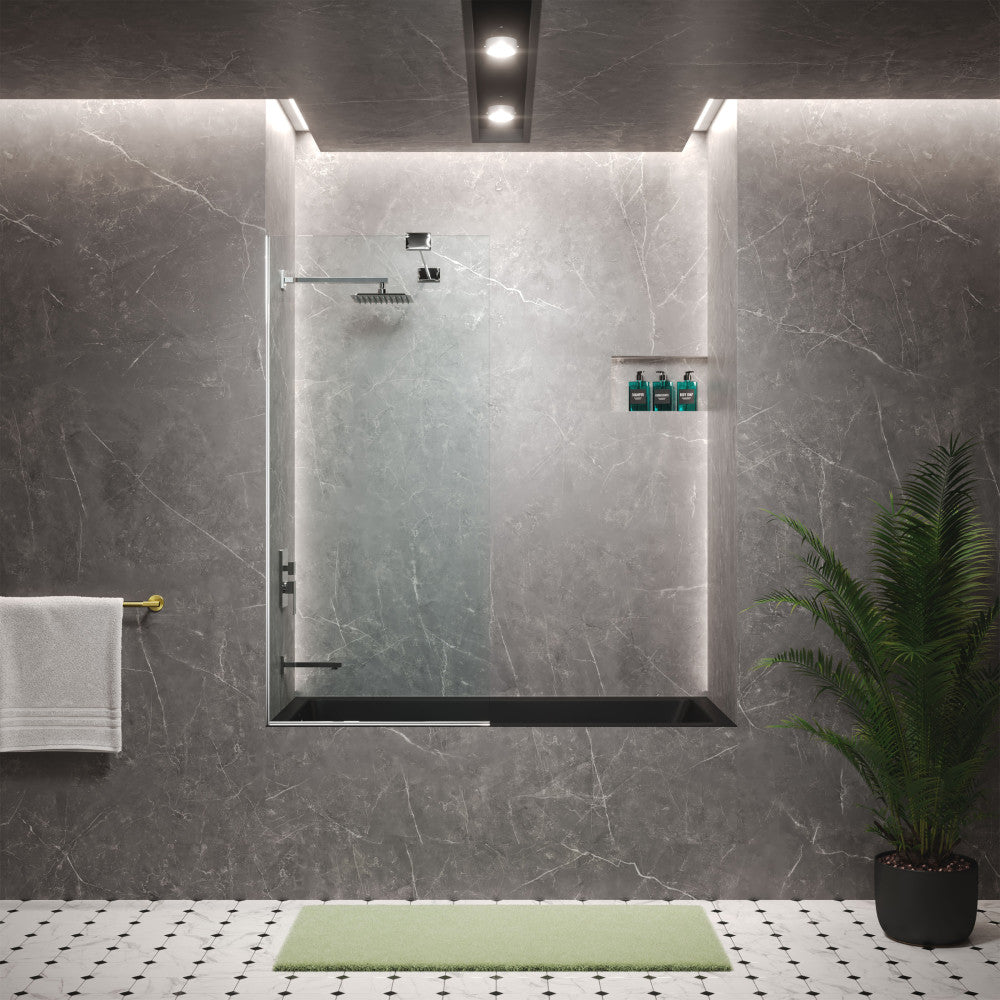 Swiss Madison Voltaire 60" x 30" Left-Hand Drain Alcove Bathtub in Matte Black