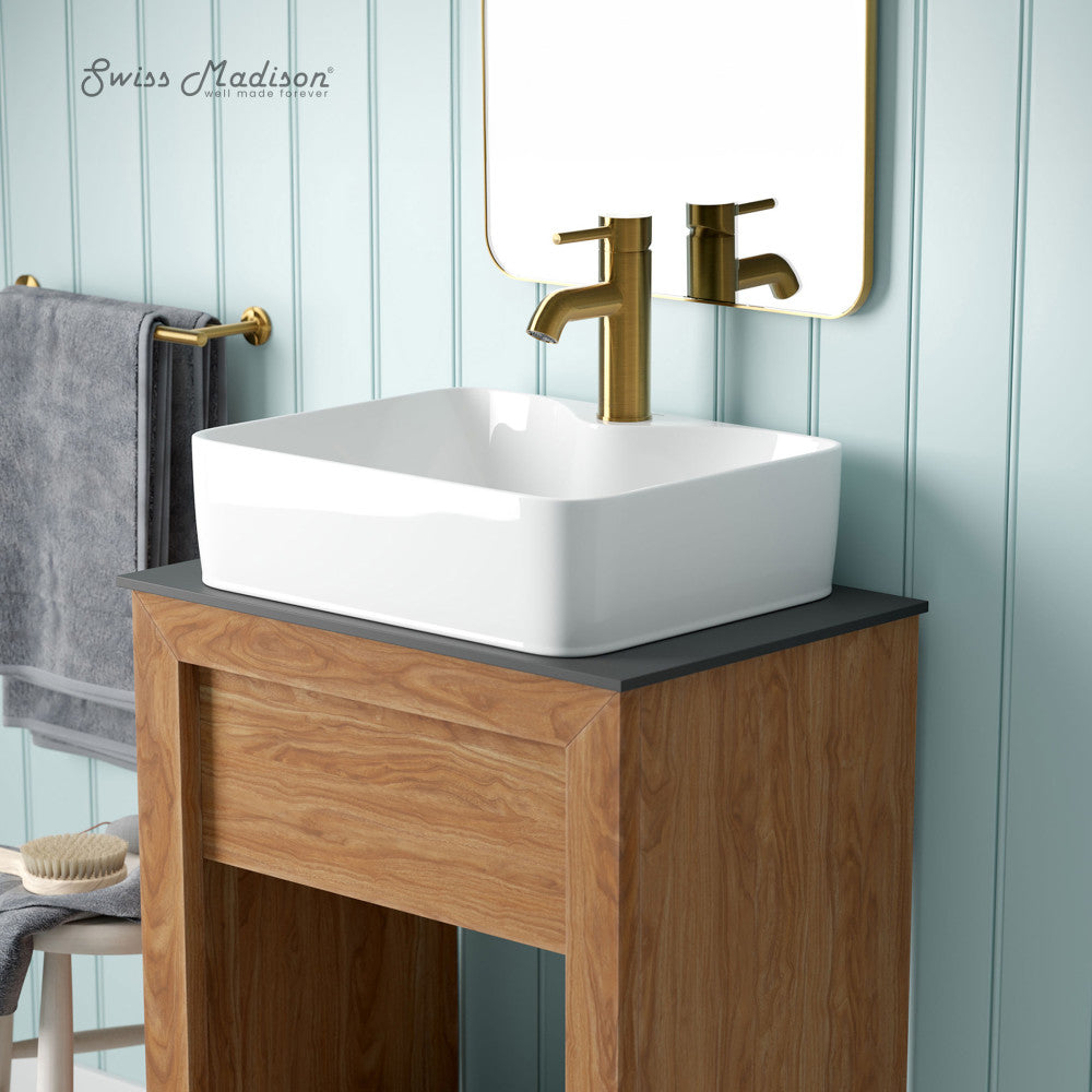 Swiss Madison Rennes 19" Vessel Sink in Glossy White