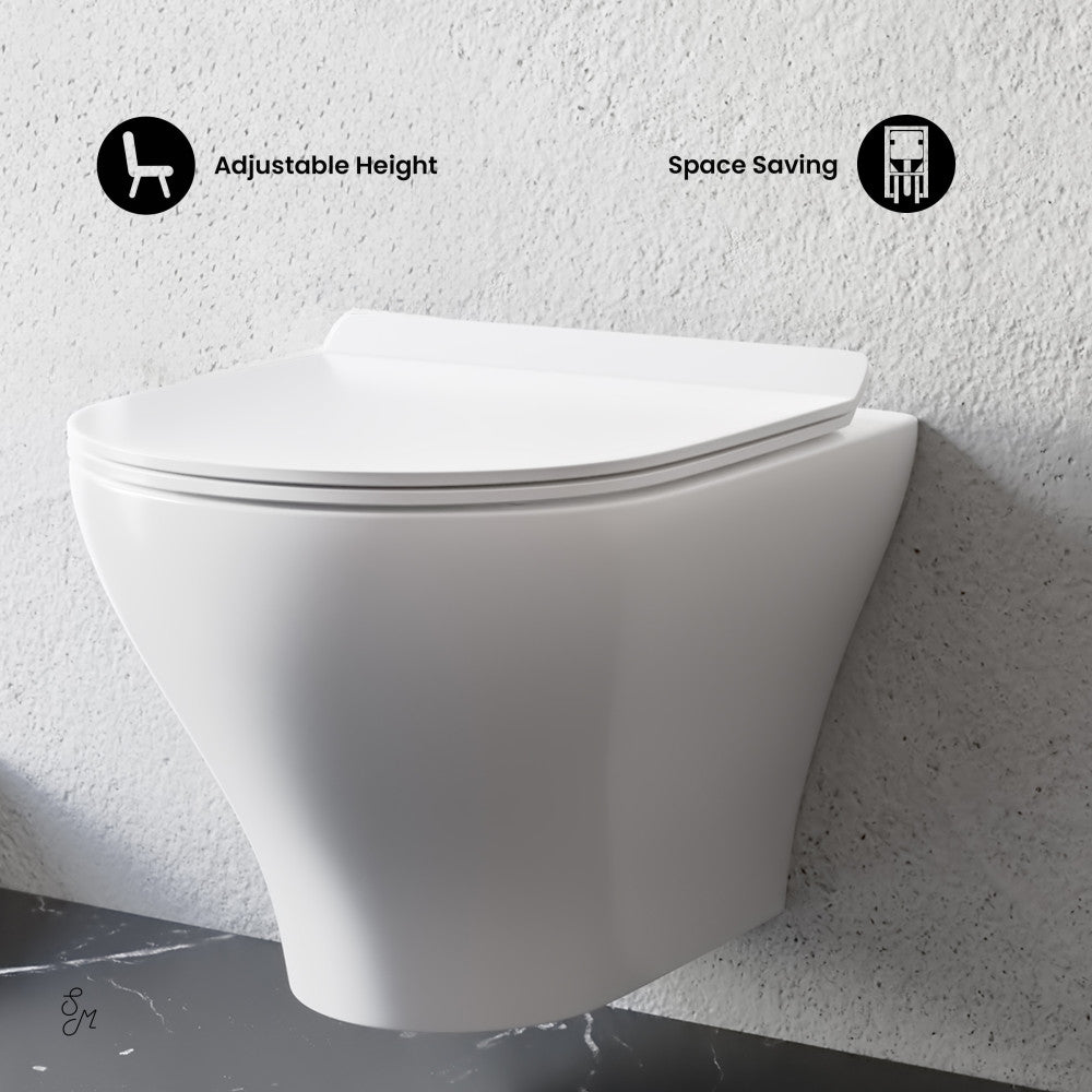 Swiss Madison Monaco Wall-Hung Round Toilet Bowl