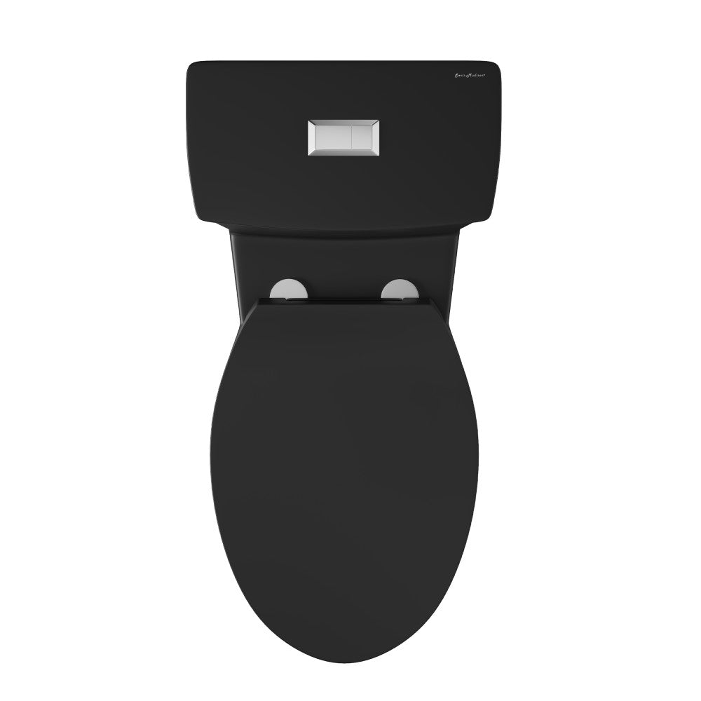 Swiss Madison Classe One-Piece 12" Rough-in 1.1/1.6 GPF Dual Top Flush Toilet in Matte Black