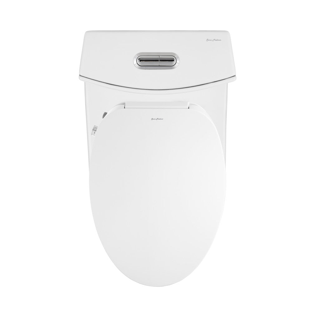 Swiss Madison St. Tropez One-Piece Elongated Toilet Vortex Dual-Flush 1.1/1.6 gpf with Smart Seat Bidet Option 1