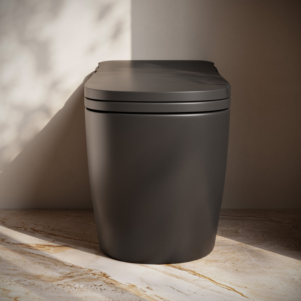 Swiss Madison Avancer One Piece Smart Toilet 1.28 GPF in Matte Black with Heated Bidet, Air Drying, Night Light, Foot Sensor