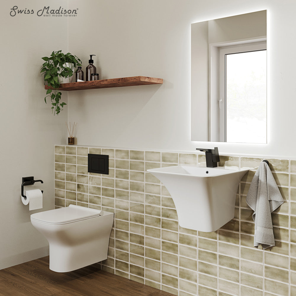 Swiss Madison Carre 21" Wall-Mount Bathroom Sink
