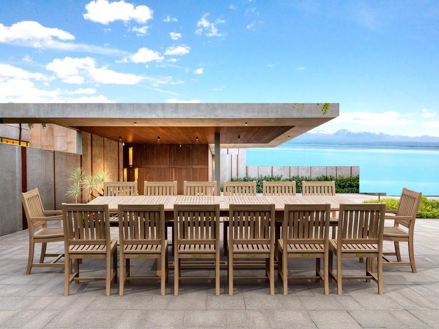 Anderson Teak Valencia Rialto 15-Pieces Dining Set