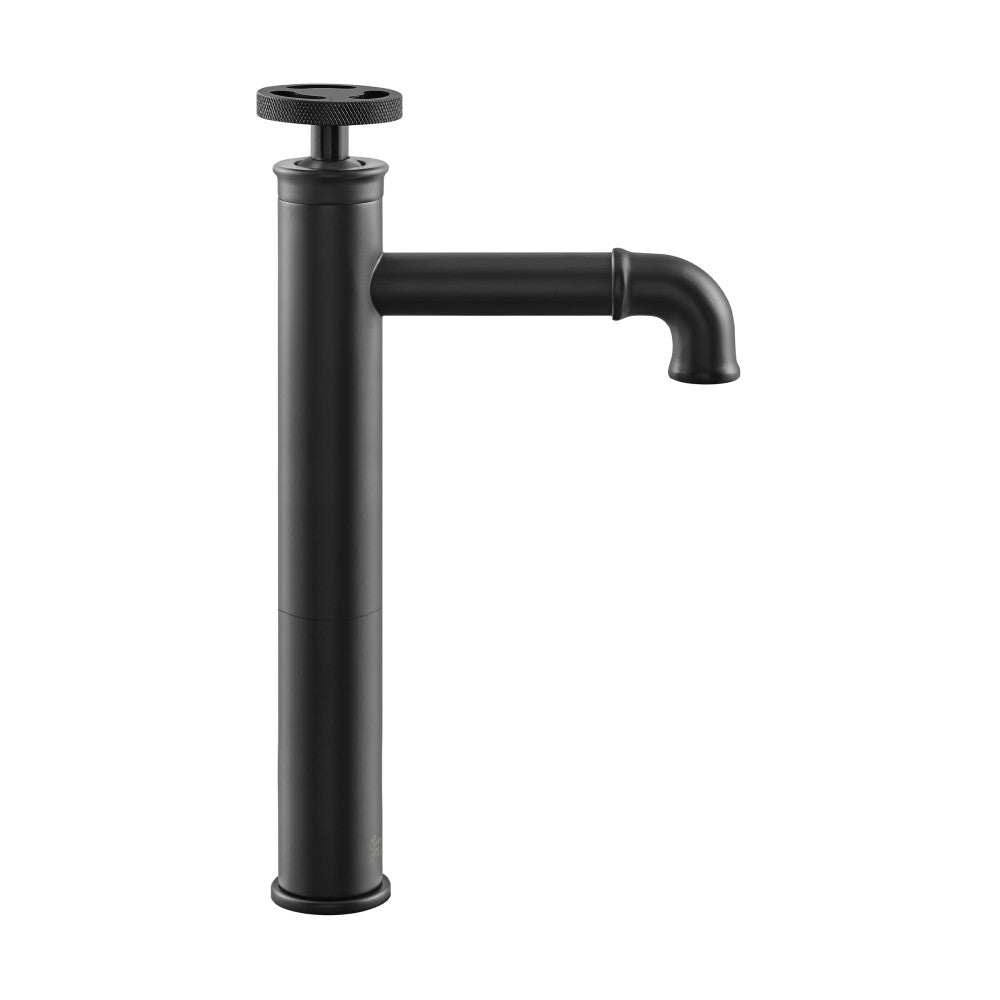 Swiss Madison Avallon Single Hole, Single-Handle Wheel, High Arc Bathroom Faucet in Matte Black