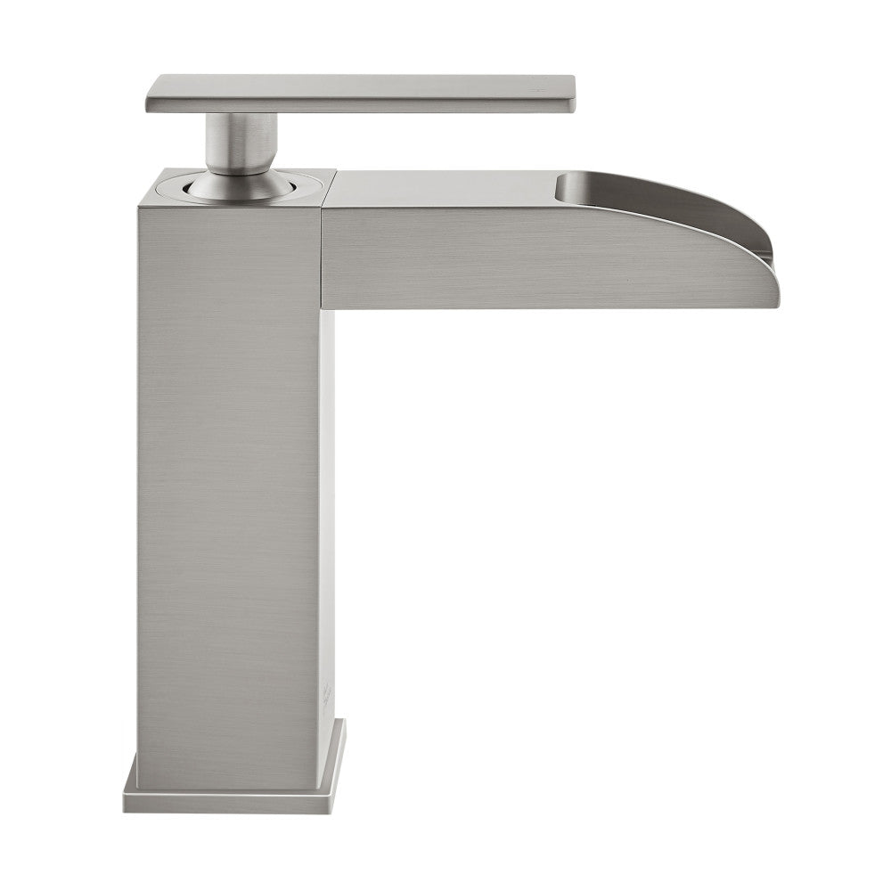 Swiss Madison Concorde Single Hole, Single-Handle, Waterfall Bathroom Faucet in Brushed Nickel