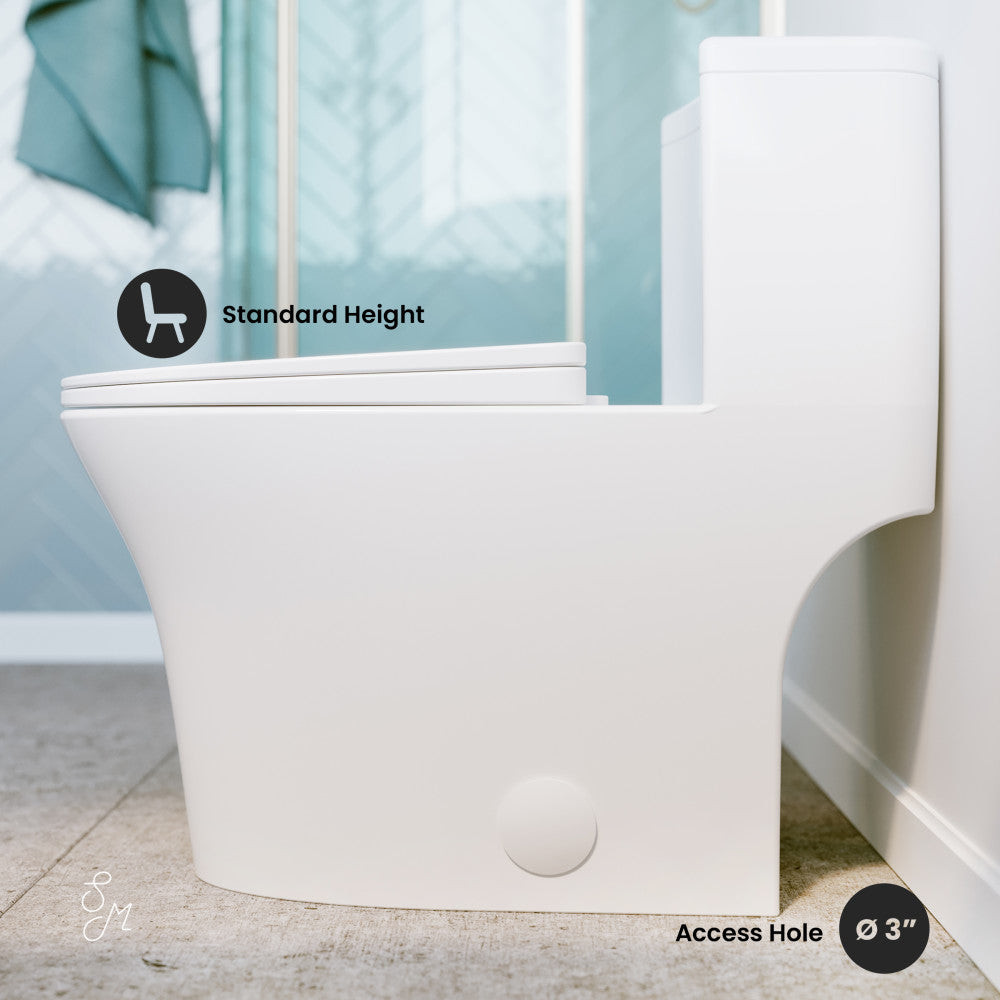 Swiss Madison Bastille One-Piece Elongated Toilet Vortex Dual-Flush 1.1/1.6 gpf