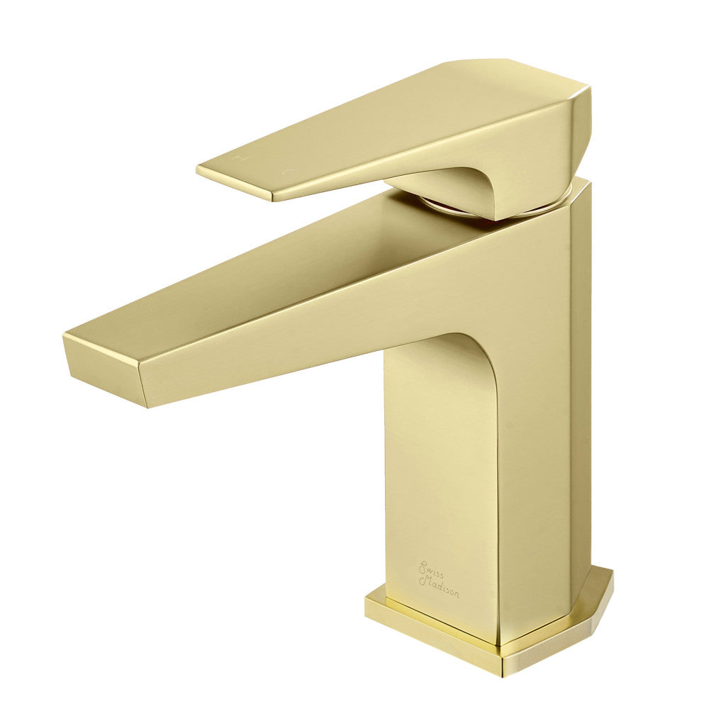 Swiss Madison Voltaire Single Hole, Single-Handle, Bathroom Faucet in Brushed Gold