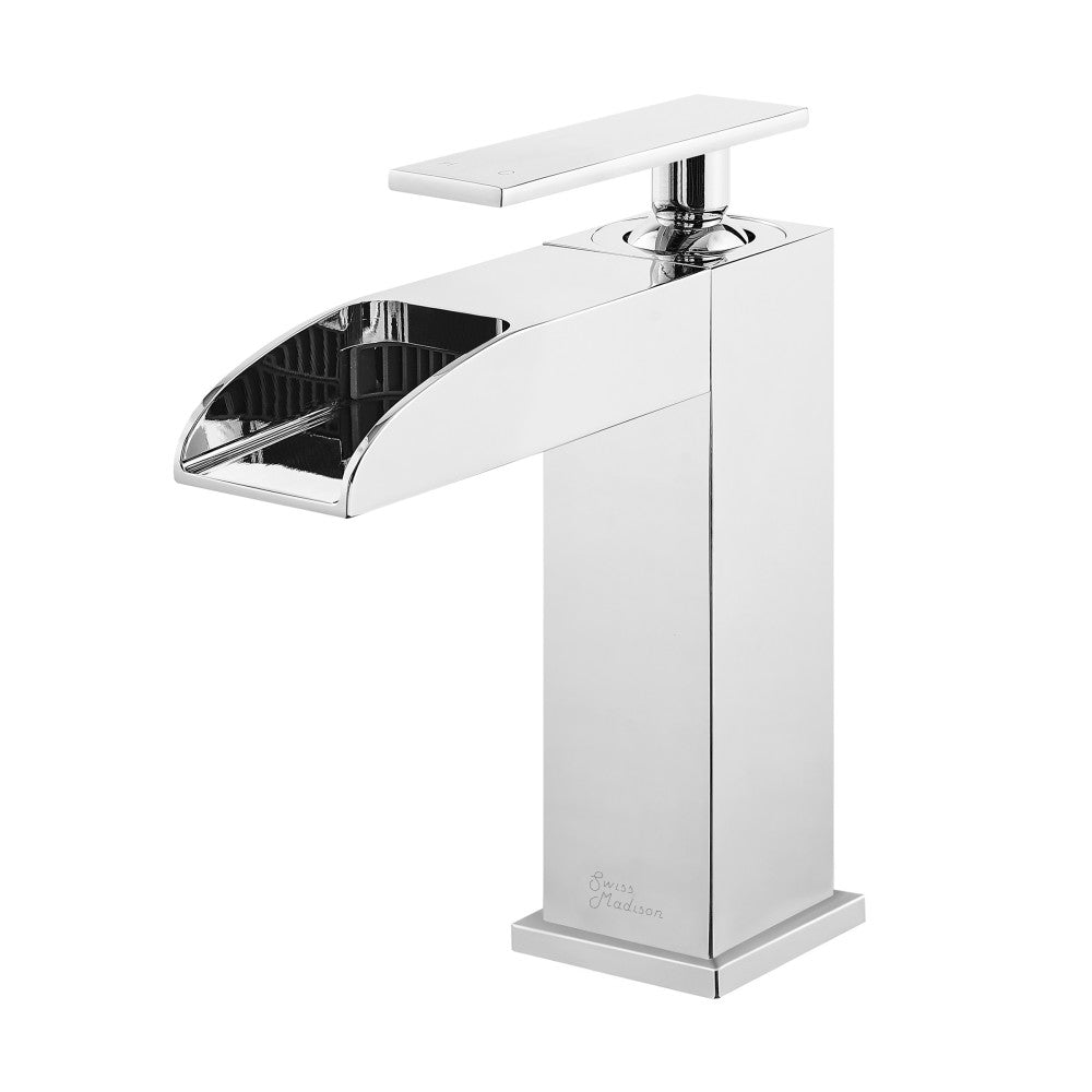 Swiss Madison Concorde Single Hole, Single-Handle, Waterfall Bathroom Faucet in Chrome