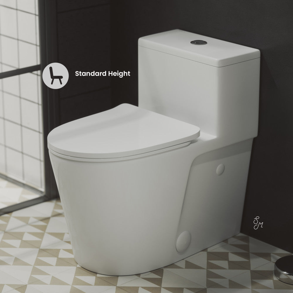 Swiss Madison Arles One-Piece Elongated Toilet Vortex Dual-Flush 0.8/1.18 gpf