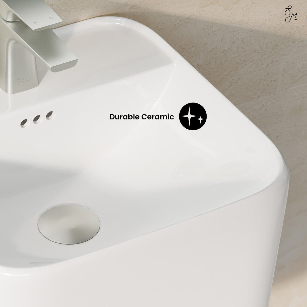 Swiss Madison Carre 17.5" Wall-Mount Bathroom Sink