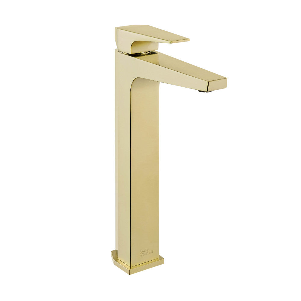 Swiss Madison Voltaire Single Hole, Single-Handle, High Arc Bathroom Faucet in Brushed Gold