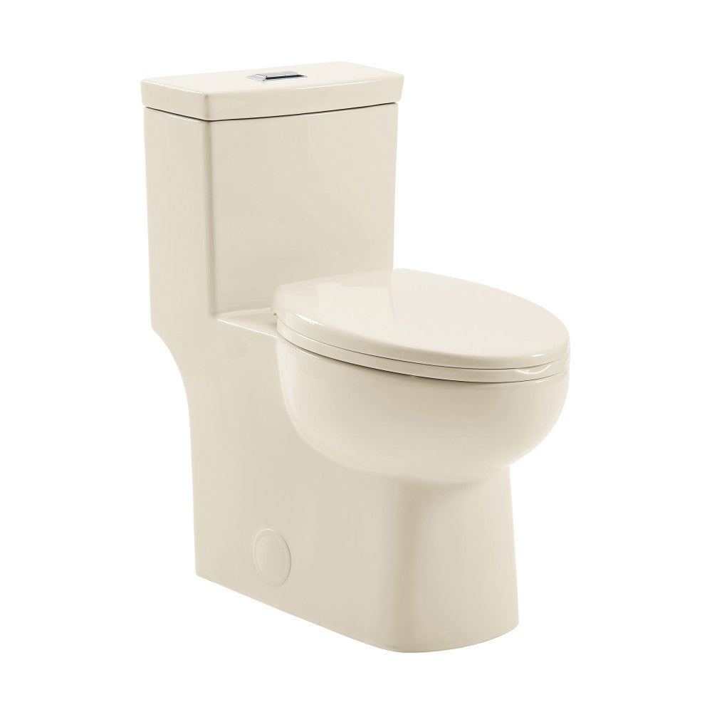Swiss Madison Classe One-Piece 12" Rough-in 1.1/1.6 GPF Dual Top Flush Elongated Toilet in Glossy Bisque