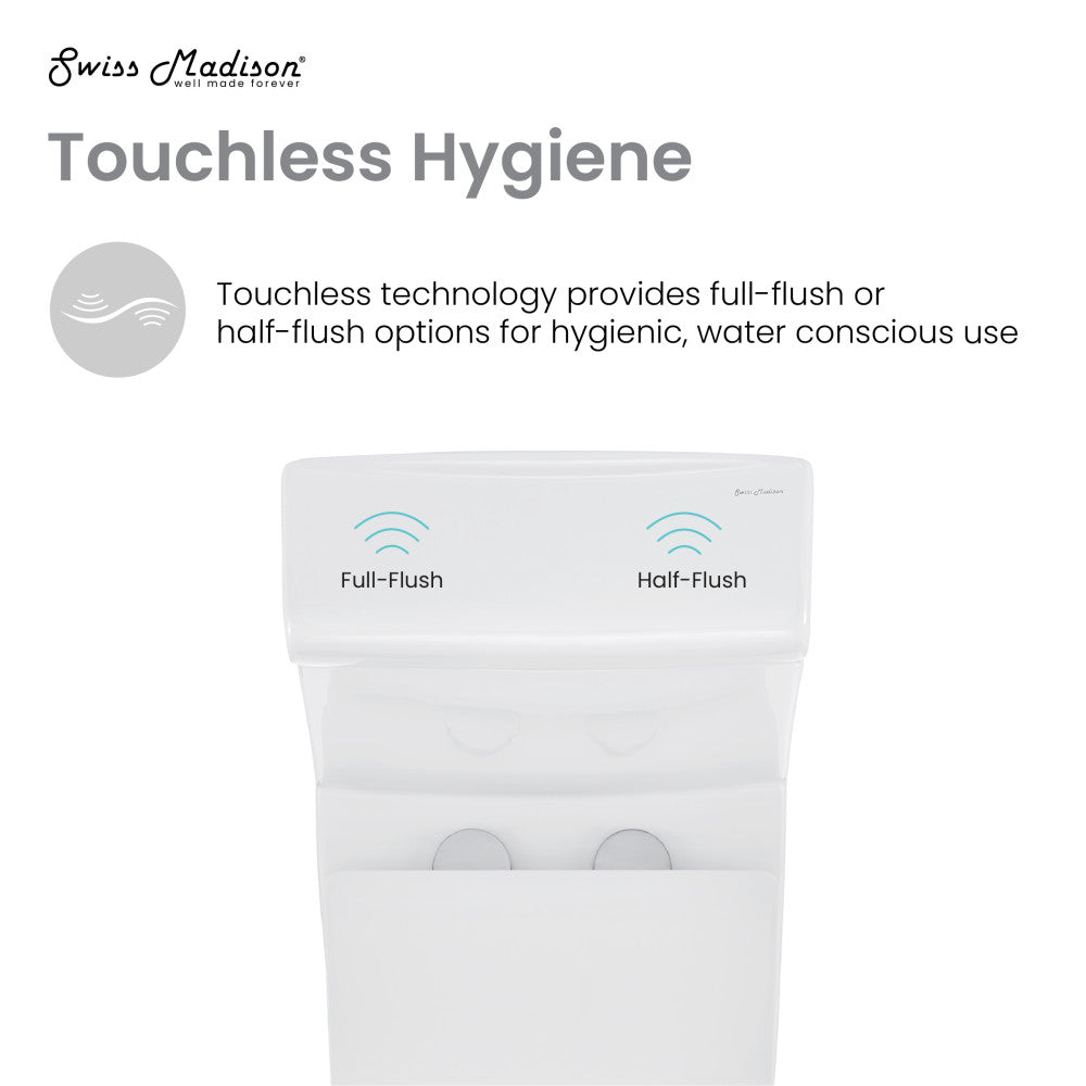 Swiss Madison Hugo One-Piece Elongated Toilet Dual-Flush 1.1/1.6 gpf, Touchless