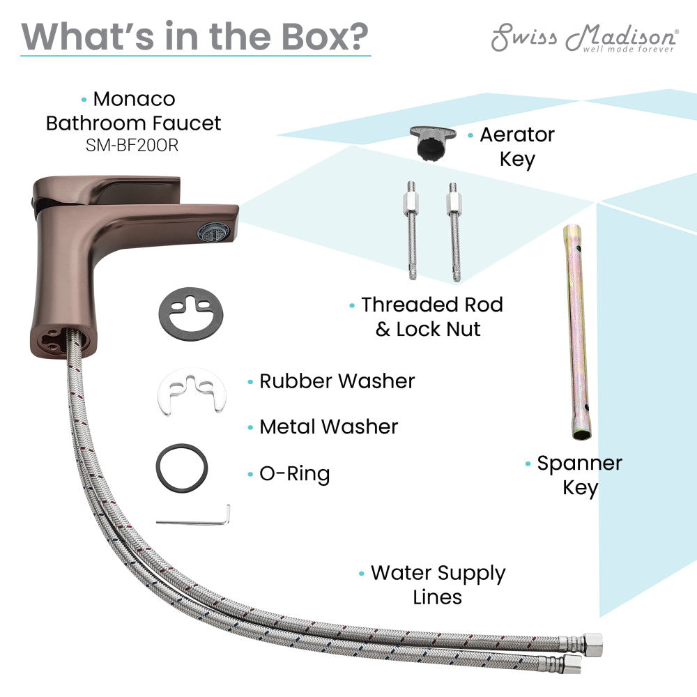 Swiss Madison Monaco Single Hole, Single-Handle, Bathroom Faucet in Oil Rubbed Bronze