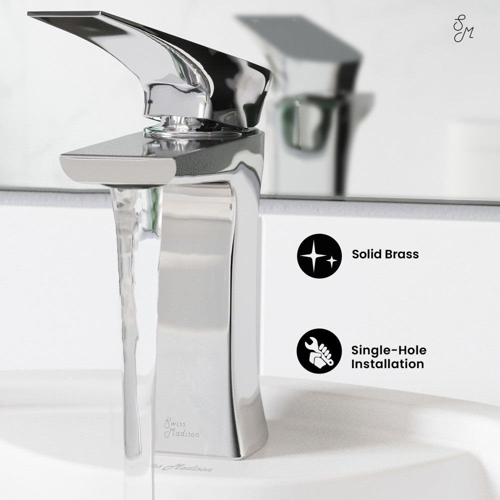 Swiss Madison Monaco Single Hole, Single-Handle, Bathroom Faucet in Chrome