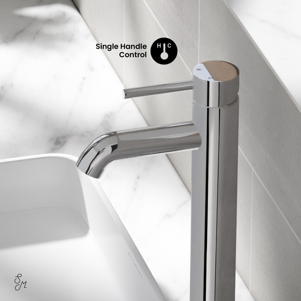 Swiss Madison Ivy Single Hole, Single-Handle, High Arc Bathroom Faucet in Chrome