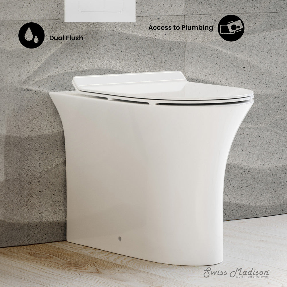 Swiss Madison Cascade Back-to-Wall Elongated Toilet Bowl