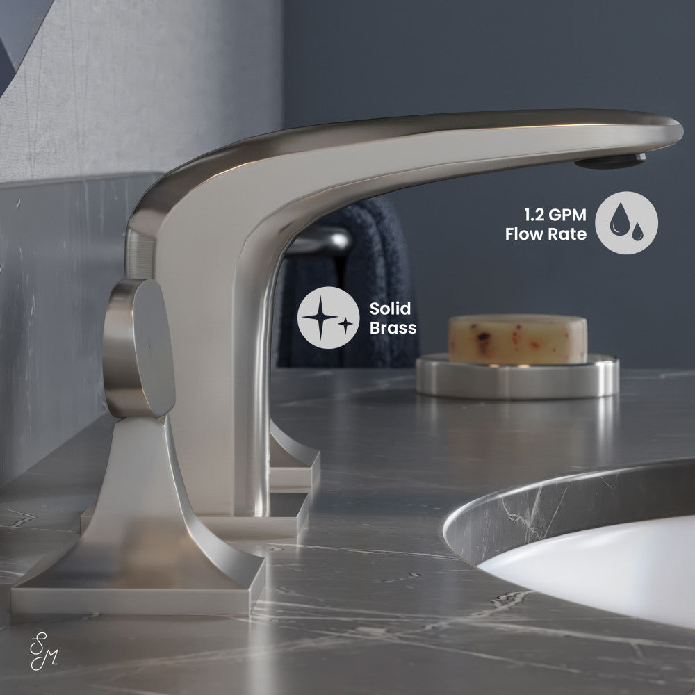 Swiss Madison Chateau 8 in. Widespread, 2-Handle, Bathroom Faucet in Brushed Nickel