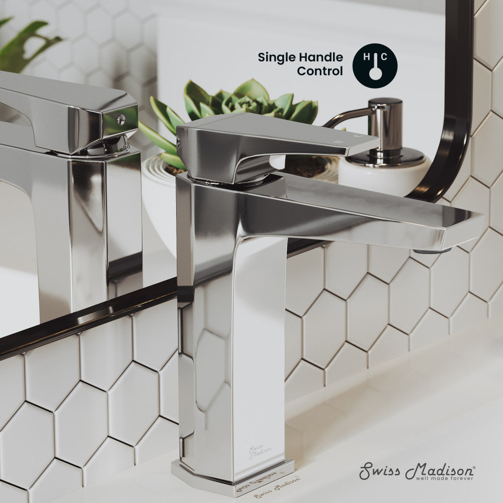 Swiss Madison Voltaire Single Hole, Single-Handle, Bathroom Faucet in Chrome