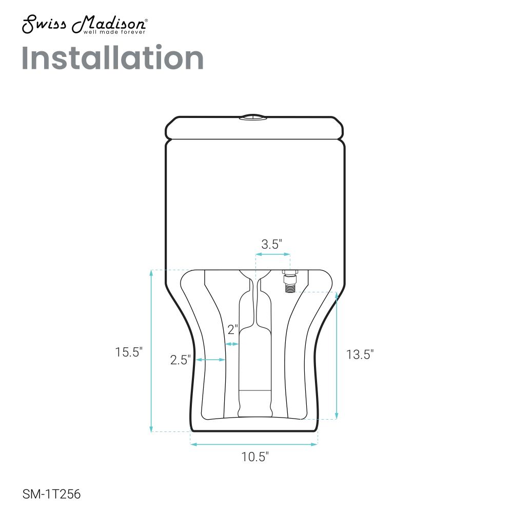 Swiss Madison Carre One-Piece Square Toilet Dual-Flush 1.1/1.6 gpf