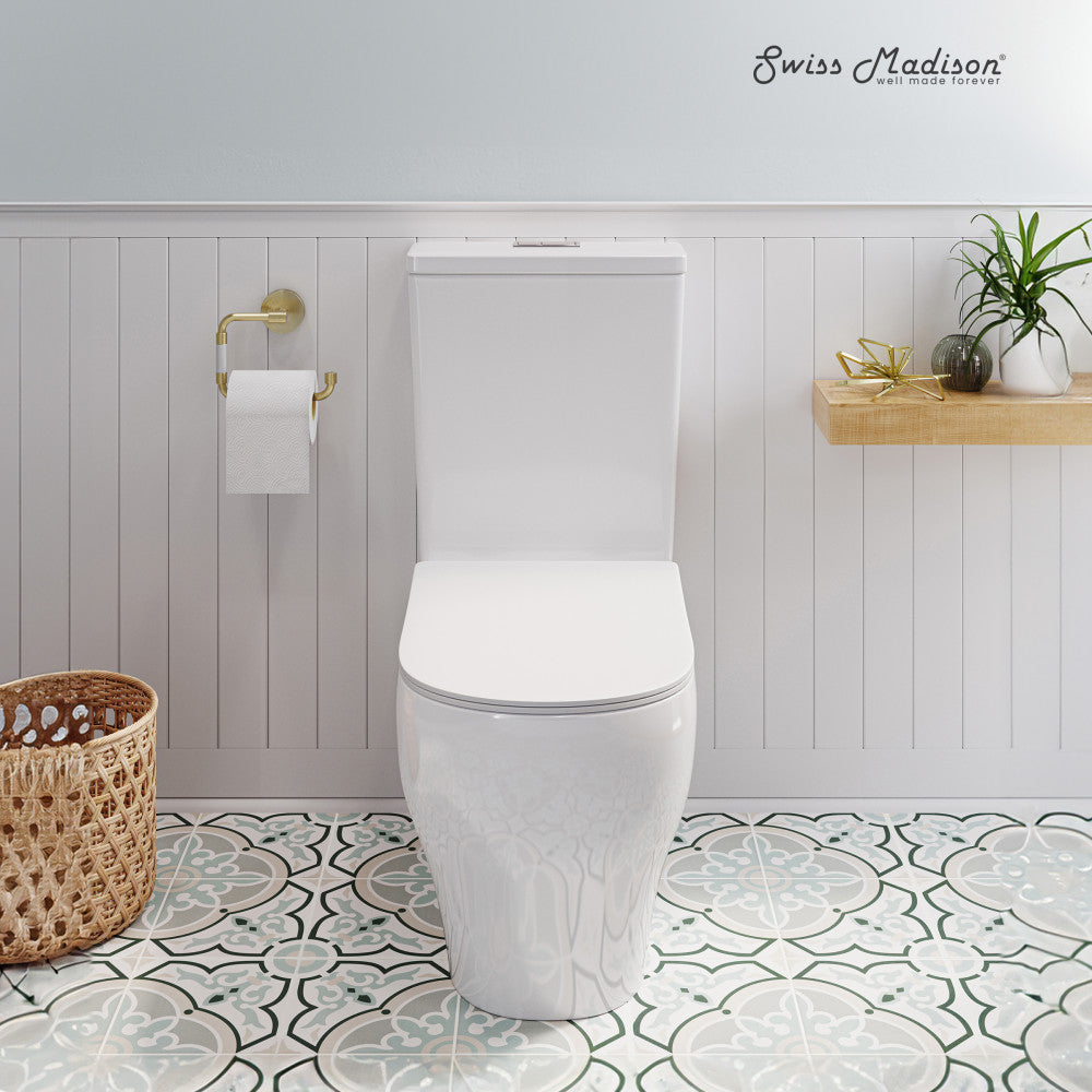 Swiss Madison Lune Two-Piece Elongated Toilet Dual-Flush 1.1/1.6 gpf
