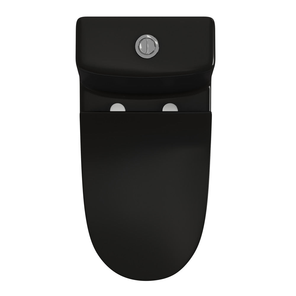 Swiss Madison Ivy One Piece Toilet Dual Vortex Flush in Glossy Black 1.1/1.6 gpf