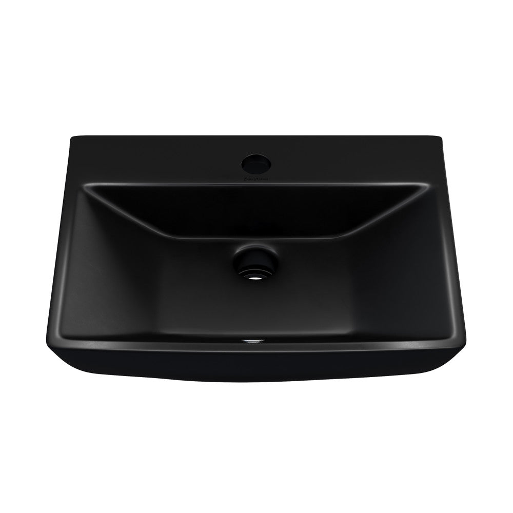 Swiss Madison Sublime 18" Ceramic Wall Hung Sink in Matte Black