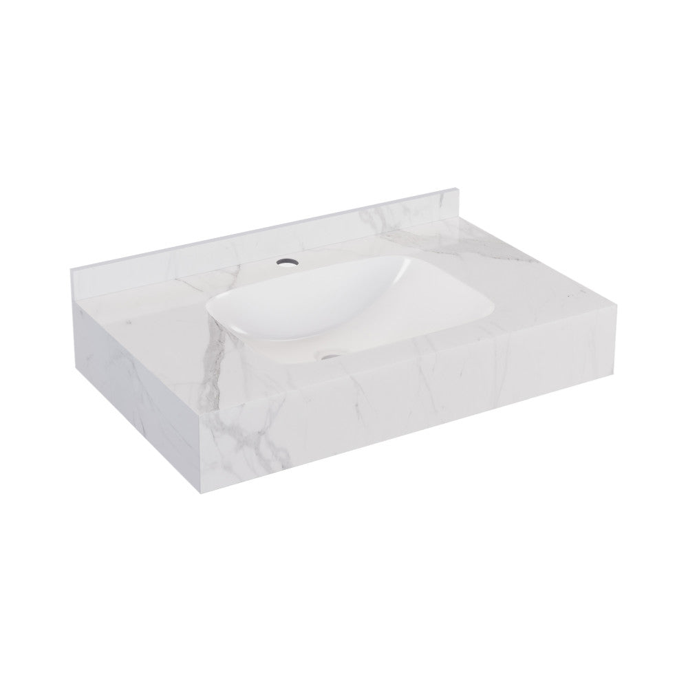 Swiss Madison Avancer 36'' Wall Mount Sink In White Marble