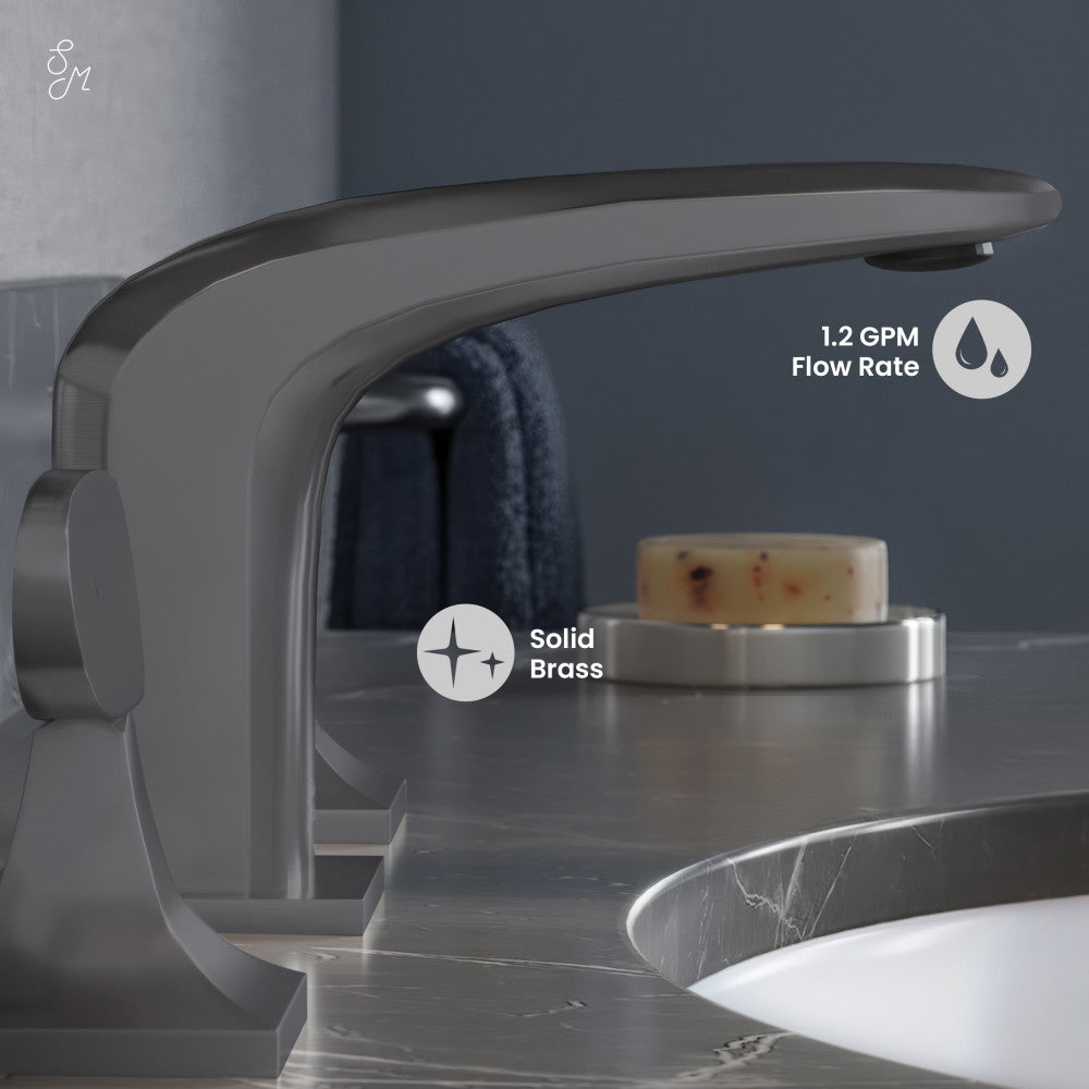 Swiss Madison Chateau 8 in. Widespread, 2-Handle, Bathroom Faucet in Gunmetal Grey