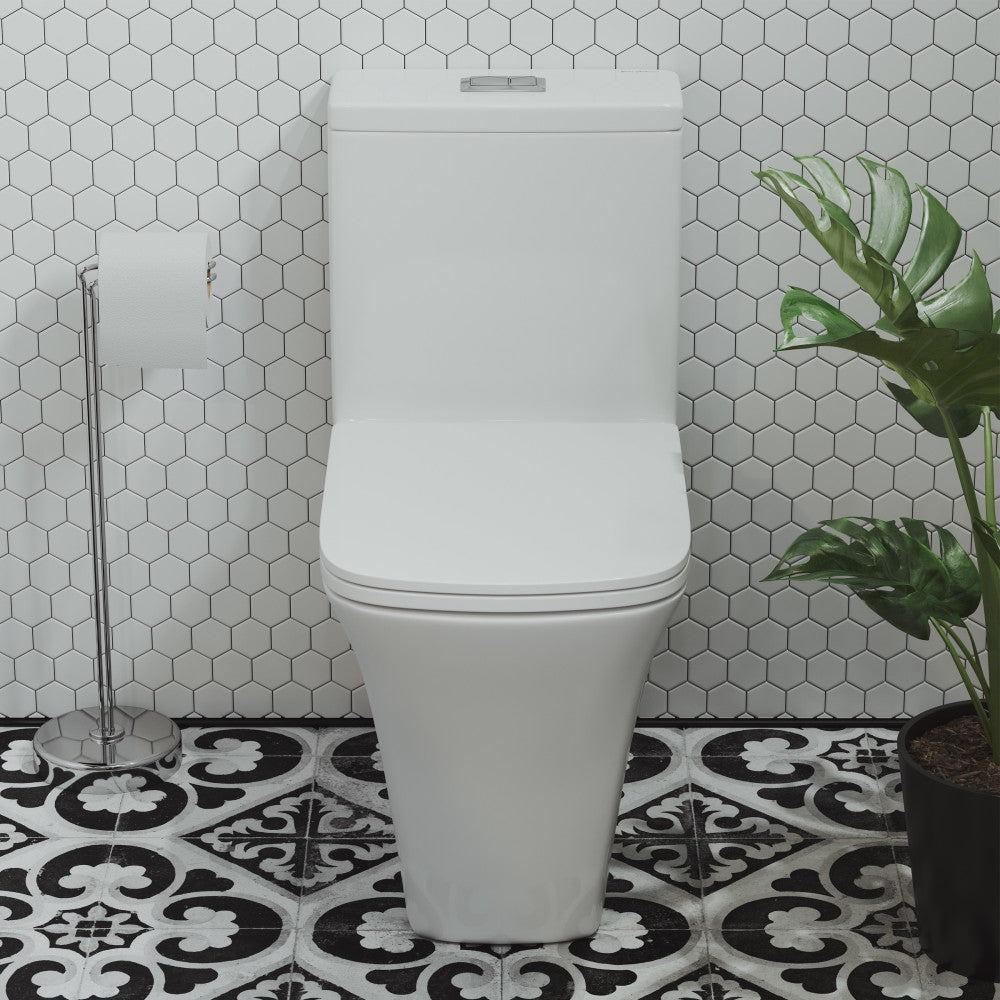 Swiss Madison Eclair One-Piece Square Toilet Dual-Flush 0.8/1.28 gpf