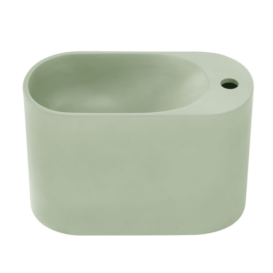 Swiss Madison Terre 18" Right Side Faucet Wall-Mount Bathroom Sink in Palm Green
