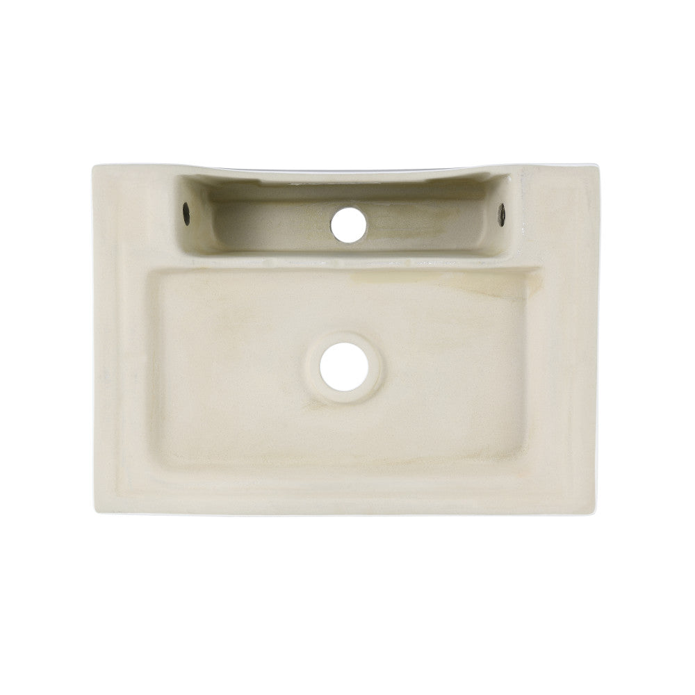 Swiss Madison Claire 20 Rectangle Ceramic Vessel Sink, Matte White