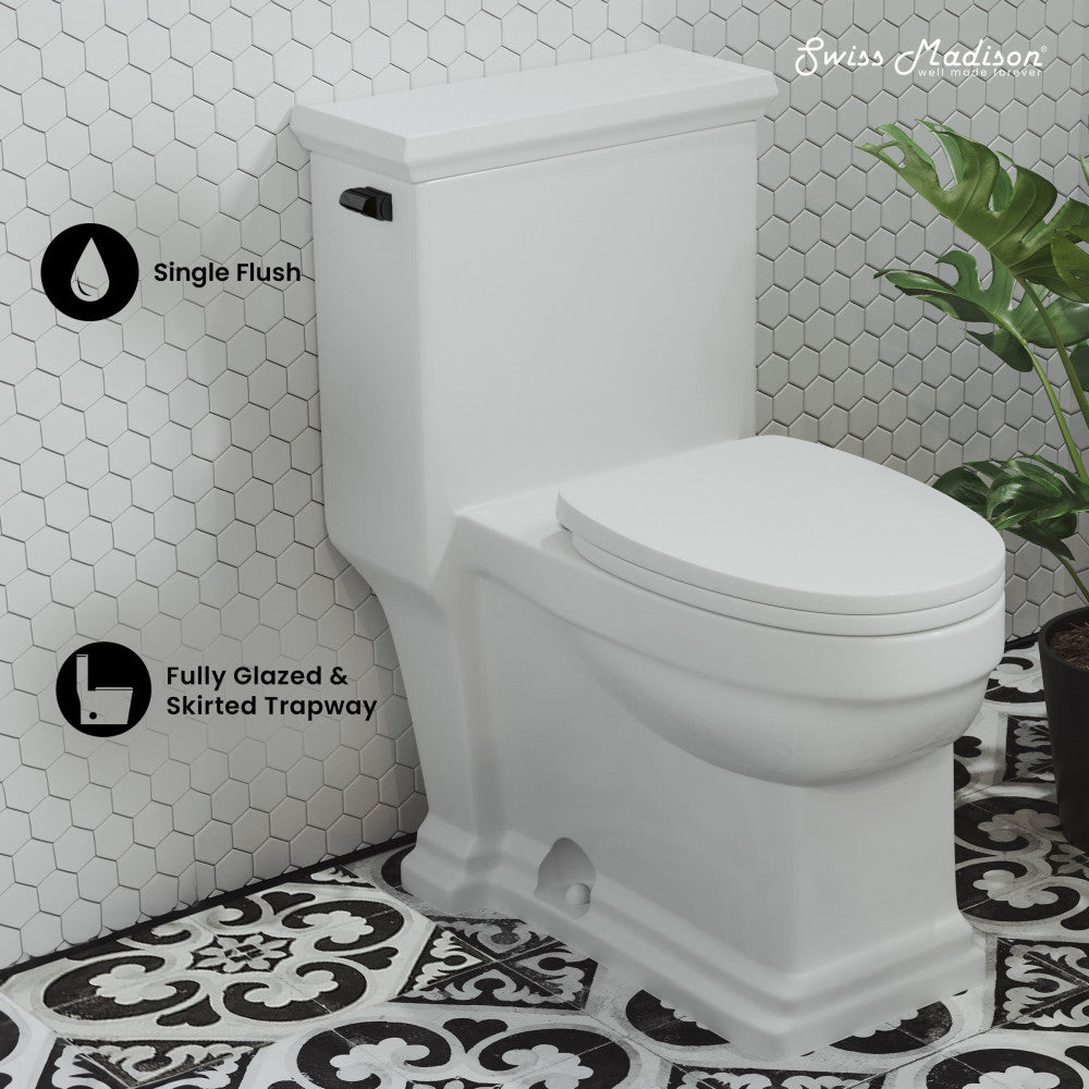 Swiss Madison Voltaire One-Piece Elongated Toilet Side Flush 1.28 gpf