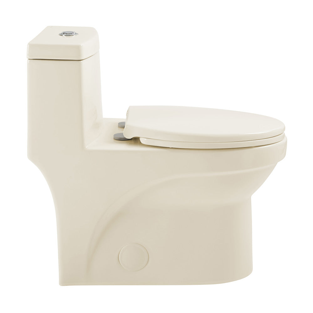 Swiss Madison Virage One Piece Elongated Dual Flush Toilet 1.1/1.6 gpf in Bisque