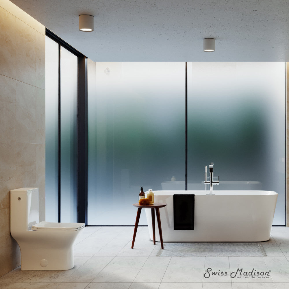 Swiss Madison Carre One-Piece Square Toilet Dual-Flush 1.1/1.6 gpf, Touchless