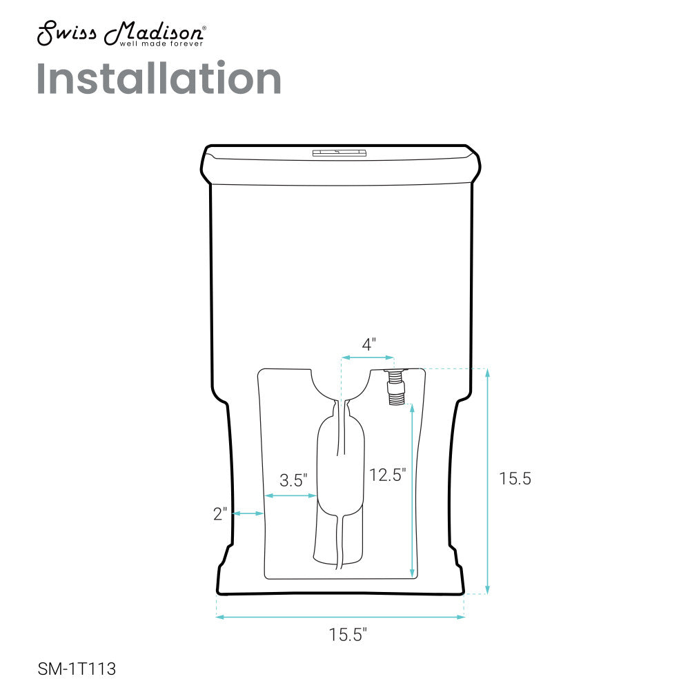 Swiss Madison Voltaire One-Piece Elongated Toilet Dual-Flush 1.1/1.6 gpf