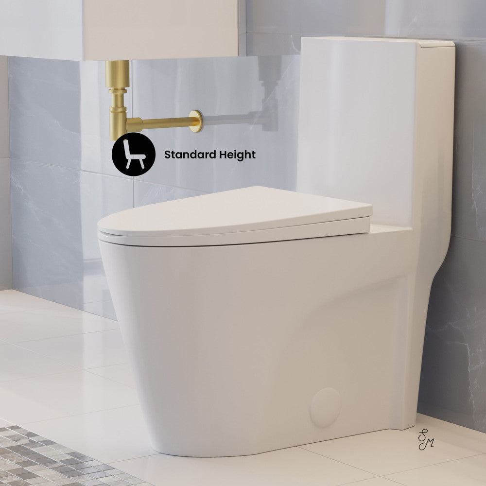 Swiss Madison St. Tropez One-Piece Elongated Toilet, Touchless 1.1/1.6 gpf