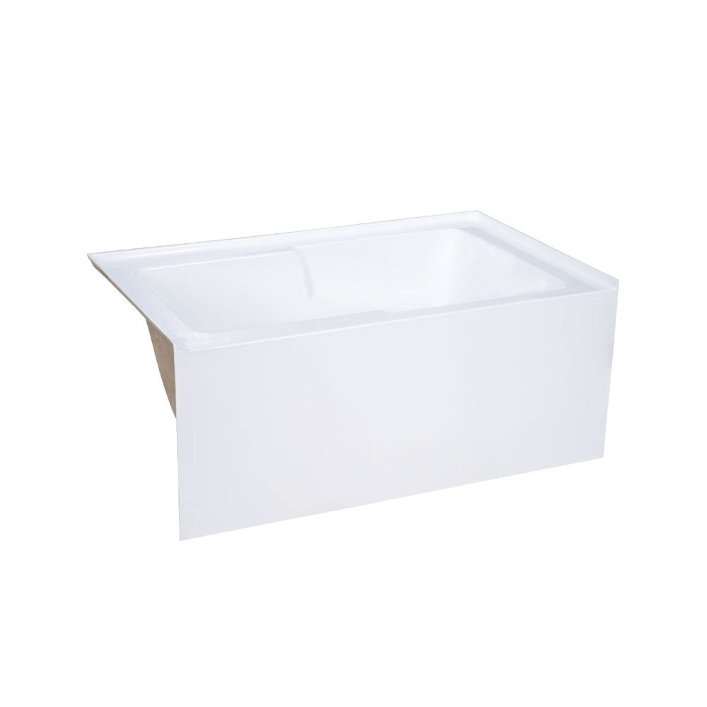 Swiss Madison Voltaire 48" x 30" Left-Hand Drain Alcove Integrated Armrest Bathtub with Apron